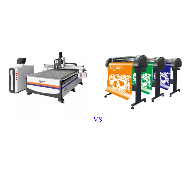 Enrutador CNC vs cortador de vinilo